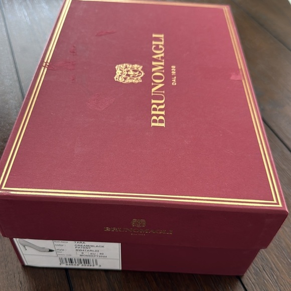 Bruno Magli Women's Tara Capped-Toe Pumps - Cream, Black Patent Elegant - Picture 9 of 9